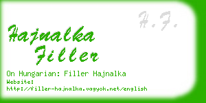 hajnalka filler business card
